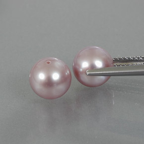 Pearl Gemstone in 7.6 mm Size for Sale, Pearl Stone in Silver Pink Color