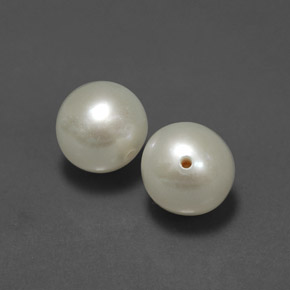 2.93 ct Cream Pearl Stone, Natural Pearl in Drilled Sphere Shape for Sale