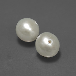 2.98 ct Cream Pearl Stone, Natural Pearl in Drilled Sphere Shape for Sale