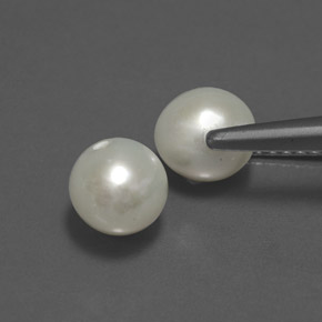 Pearl Gemstone in 6.3 mm Size for Sale, Pearl Stone in Cream Color