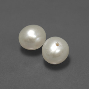 2.63 ct Cream Pearl Stone, Natural Pearl in Drilled Sphere Shape for Sale