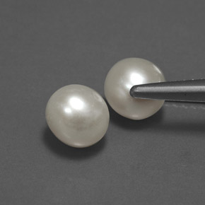 Pearl Gemstone in 6.1 mm Size for Sale, Pearl Stone in Cream Color