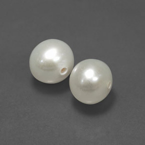 2.80 ct Cream Pearl Stone, Natural Pearl in Drilled Sphere Shape for Sale