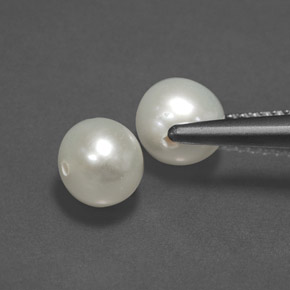 Pearl Gemstone in 6.1 mm Size for Sale, Pearl Stone in Cream Color