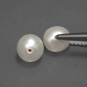 Pearl Gemstone in 6 mm Size for Sale, Pearl Stone in Cream Color