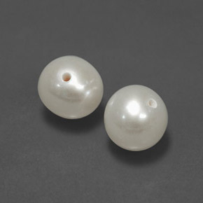 3.01 ct Cream Pearl Stone, Natural Pearl in Drilled Sphere Shape for Sale