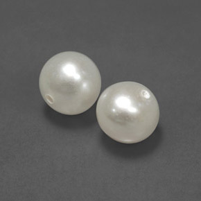 2.88 ct Cream Pearl Stone, Natural Pearl in Drilled Sphere Shape for Sale