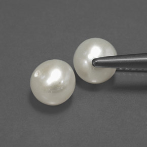 Pearl Gemstone in 5.9 mm Size for Sale, Pearl Stone in Cream Color
