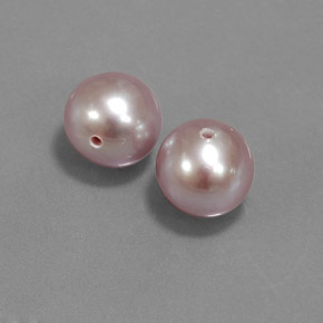 5.47 ctw Pink Pearl Stones, Natural Pearl in Half-Drilled Sphere Shape for Sale