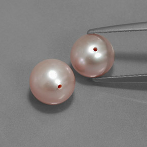 Rosado claro Perla Gema - 3.1ct Esfera perforada (ID: 361804)