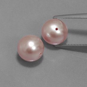 Rosado medio Perla Gema - 3.1ct Esfera perforada (ID: 361805)