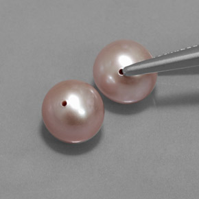 Pearl Gemstone in 8 mm Size for Sale, Pearl Stone in Silver Pink Color