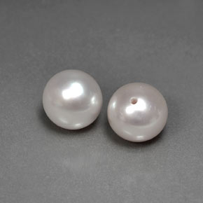 8.08 ct White Pearl Stone, Natural Pearl in Half-Drilled Sphere Shape for Sale