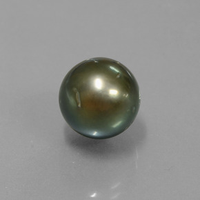9.57 ct Gray Pearl Stone, Natural Pearl in Spherical Shape for Sale