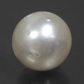 Pearl Gemstone in 12.6 mm Size for Sale, Pearl Stone in Silver Color