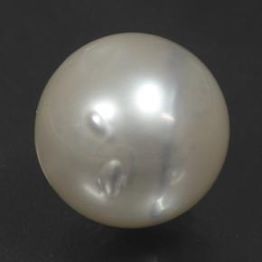 Pearl Gemstone in 12 mm Size for Sale, Pearl Stone in Light Grey Color