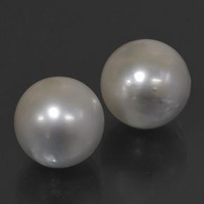 Pearl Gemstones in 12.1 mm Size for Sale, Pearl Stones in Silver Color