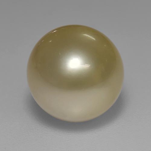 7.70 ct Yellow Pearl Gemstone, Pearl Gem in Spherical Shape for Sale.