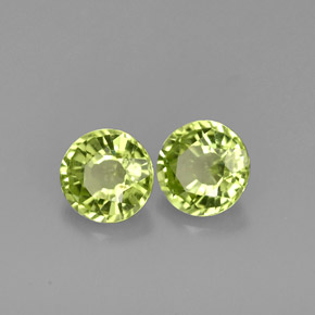 1.11 ct Green Peridot Stone, Natural Peridot in Round Facet Shape for Sale