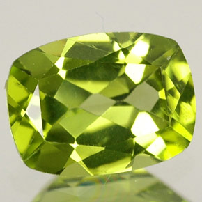 1.45 ct Green Peridot Stone, Natural Peridot in Cushion-Cut Shape for Sale