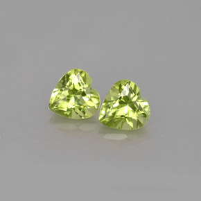 1.03 ct Green Peridot Gemstone, Peridot Gem in Heart Facet Shape for Sale.