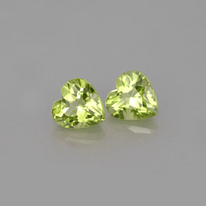 1.03 ct Green Peridot Stone, Natural Peridot in Heart Facet Shape for Sale