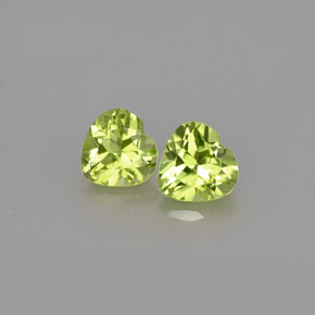 1.04 ct Green Peridot Gemstone, Peridot Gem in Heart Facet Shape for Sale.