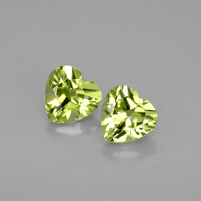 1.01 ct Green Peridot Gemstone, Peridot Gem in Heart Facet Shape for Sale.