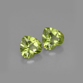 1.05 ct Green Peridot Stone, Natural Peridot in Heart Facet Shape for Sale