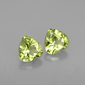 1.01 ct Green Peridot Stone, Natural Peridot in Heart Facet Shape for Sale