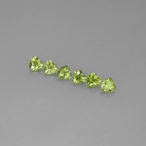 3.05 ct Green Peridot Stone, Natural Peridot in Heart Facet Shape for Sale
