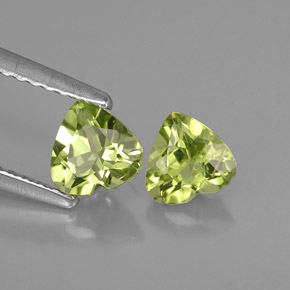 1.05 ct Green Peridot Stone, Natural Peridot in Heart Facet Shape for Sale