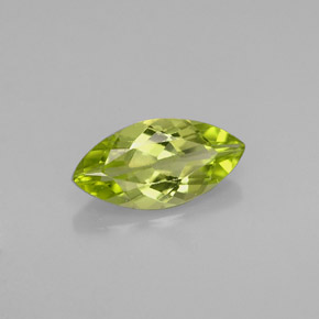 1.03 ct Green Peridot Stone, Natural Peridot in Marquise Facet Shape for Sale