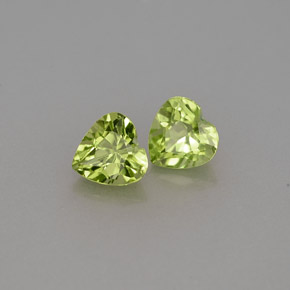 1.00 ct Green Peridot Stone, Natural Peridot in Heart Facet Shape for Sale