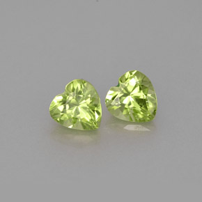 1.05 ct Green Peridot Stone, Natural Peridot in Heart Facet Shape for Sale