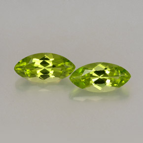 2.23 ct Green Peridot Gemstone, Peridot Gem in Marquise Facet Shape for Sale.