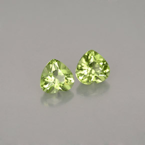 1.04 ct Green Peridot Stone, Natural Peridot in Heart Facet Shape for Sale