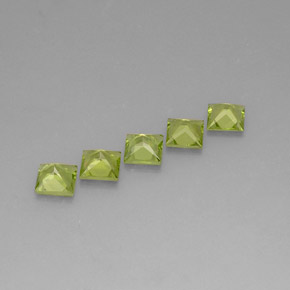 Peridot Gemstone in 5 x 5 mm (calibrated) Size for Sale, Peridot Stone in Lively Green Color