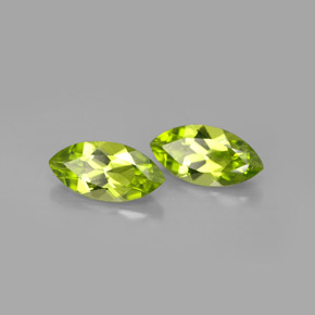 3.74 ct Green Peridot Stone, Natural Peridot in Marquise Facet Shape for Sale