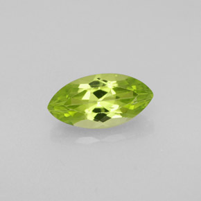 1.27 ct Green Peridot Gemstone, Peridot Gem in Marquise Facet Shape for Sale.