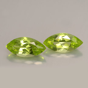 2.17 ct Green Peridot Gemstone, Peridot Gem in Marquise Facet Shape for Sale.