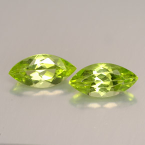 2.17 ct Green Peridot Stone, Natural Peridot in Marquise Facet Shape for Sale