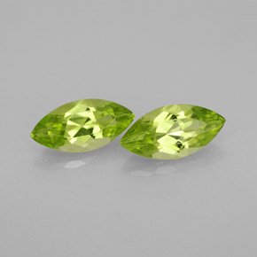 2.07 ct Green Peridot Gemstone, Peridot Gem in Marquise Facet Shape for Sale.