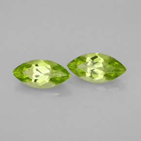 2.07 ct Green Peridot Stone, Natural Peridot in Marquise Facet Shape for Sale