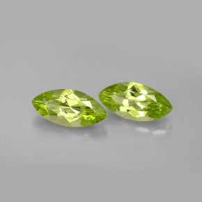 2.14 ct Green Peridot Stone, Natural Peridot in Marquise Facet Shape for Sale