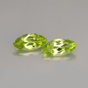 2.14 ct Green Peridot Gemstone, Peridot Gem in Marquise Facet Shape for Sale.