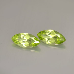 2.03 ct Green Peridot Gemstone, Peridot Gem in Marquise Facet Shape for Sale.