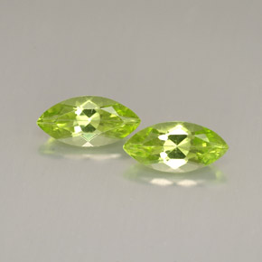 2.04 ct Green Peridot Gemstone, Peridot Gem in Marquise Facet Shape for Sale.