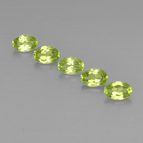2.77 ct Green Peridot Gemstone, Peridot Gem in Oval Facet Shape for Sale.