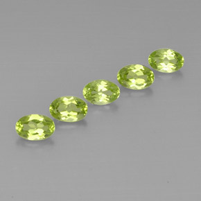 2.77 ct Green Peridot Stone, Natural Peridot in Oval Facet Shape for Sale